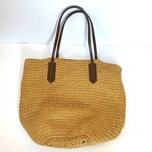 J.Crew Woven Straw Tote